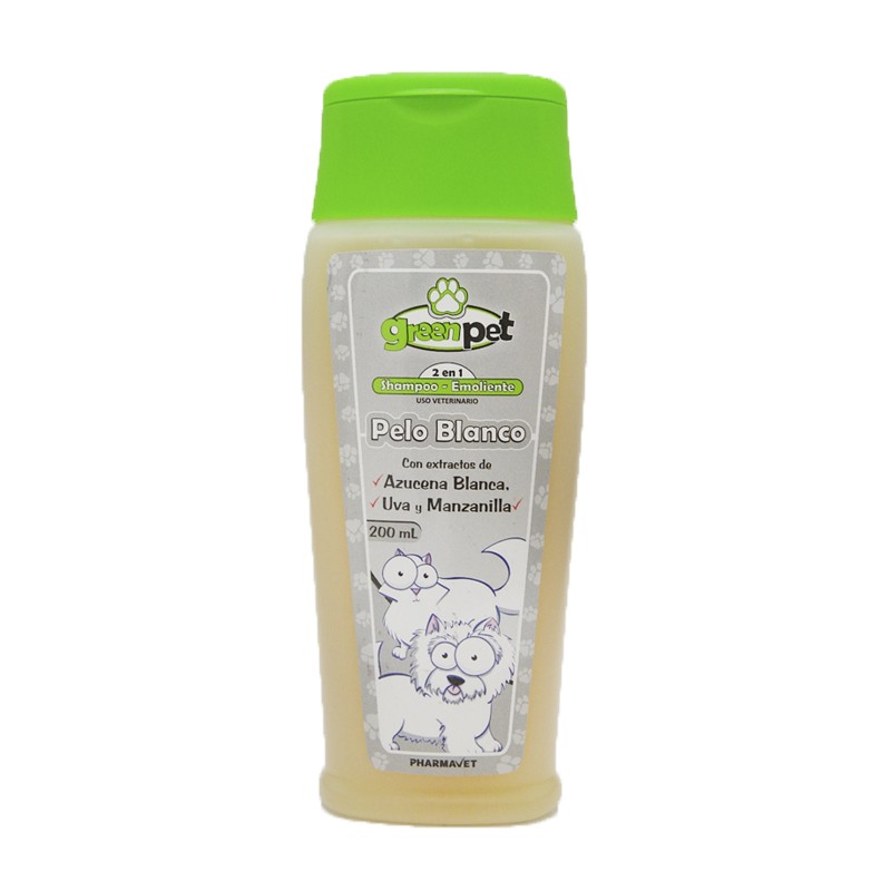 Shampoo Green Pet Pelo Blanco