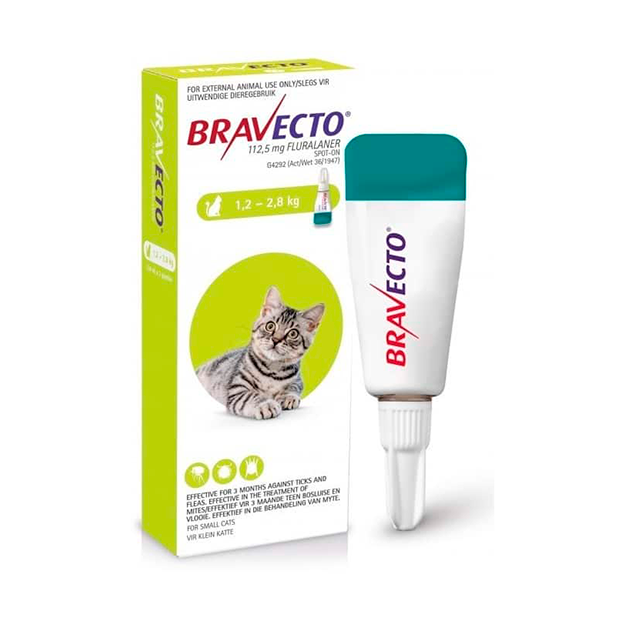 BRAVECTO SPOT ON GATOS 1.2 A 2.8 KG
