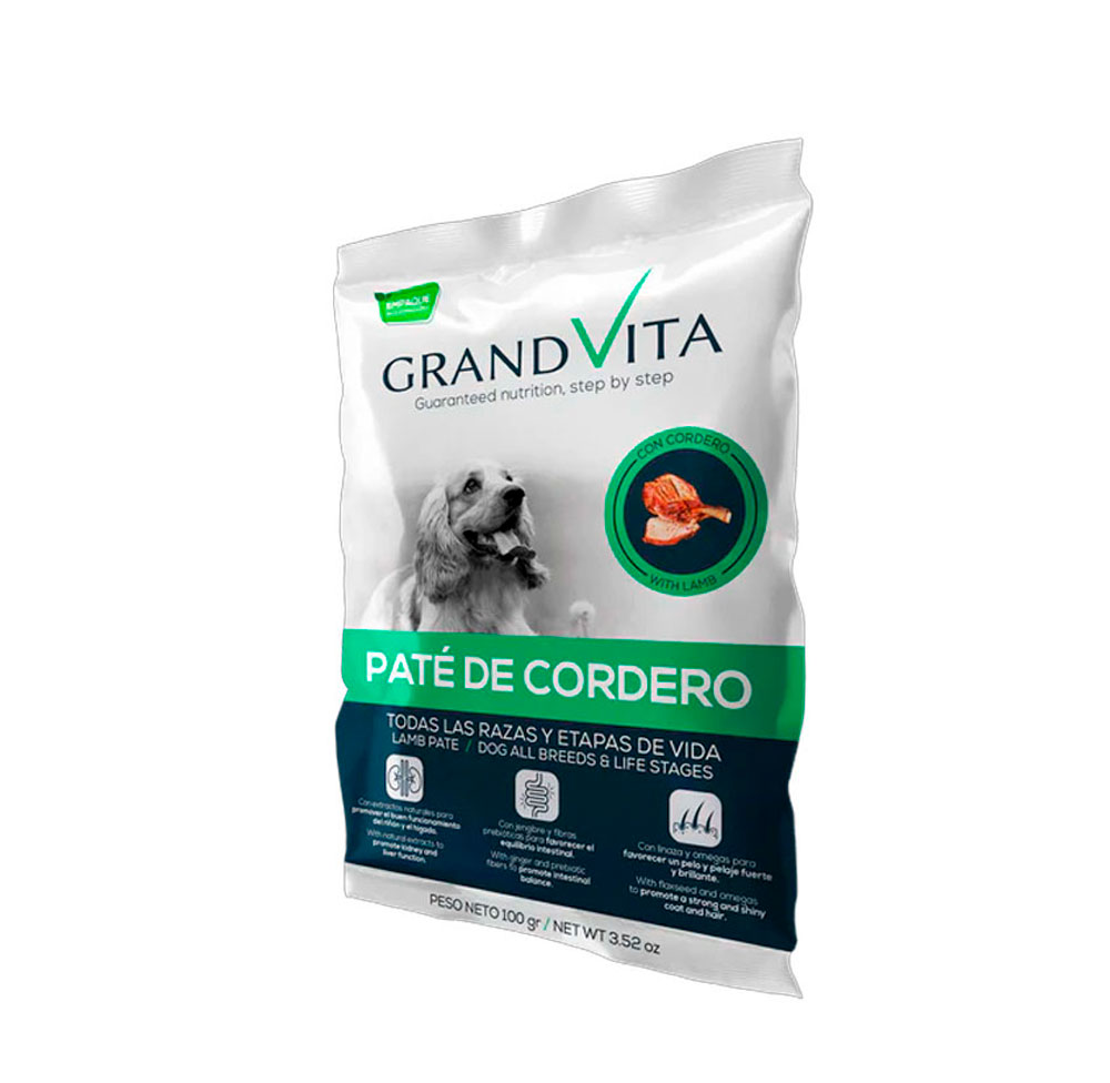 GRAND VITA PATE DE CORDERO PERRO X 100 GR