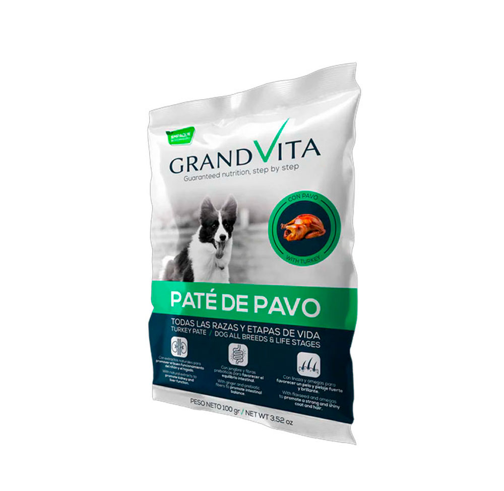 GRAND VITA PATE DE PAVO PERRO X 100 GR