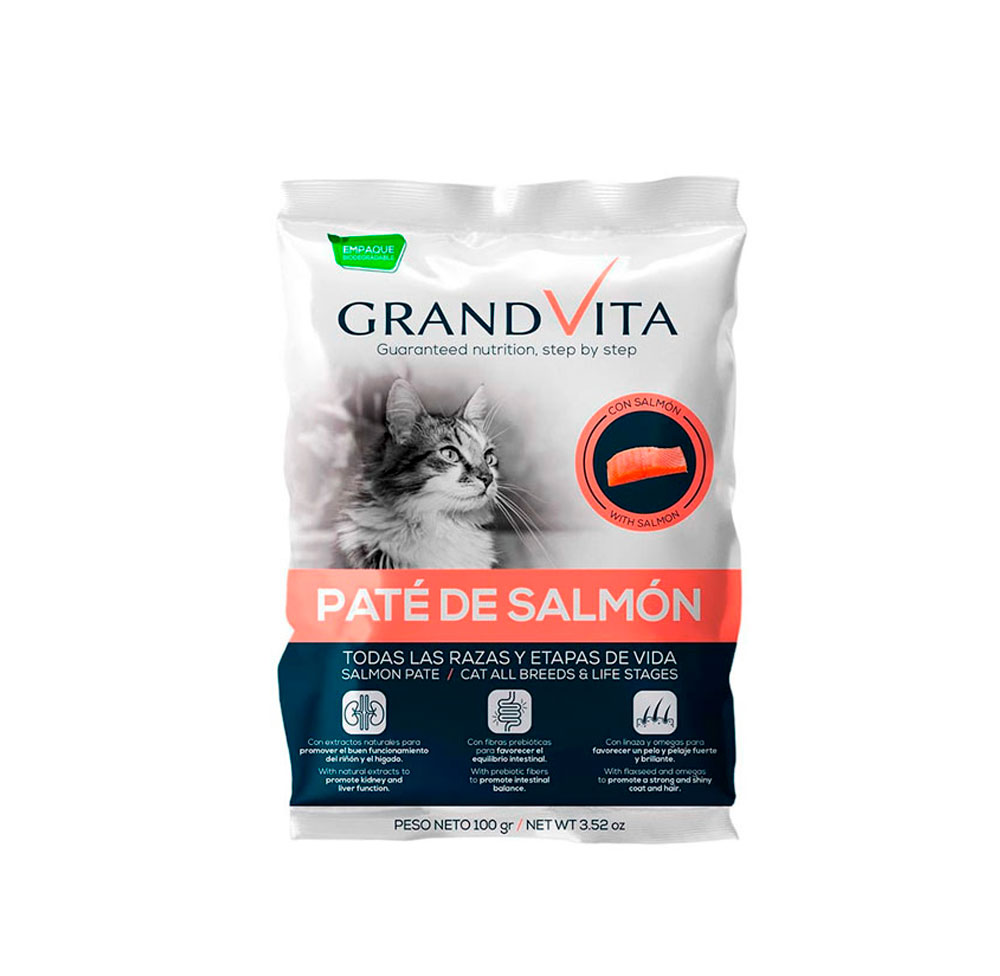 GRAND VITA PATE DE SALMON GATO X 100 GR