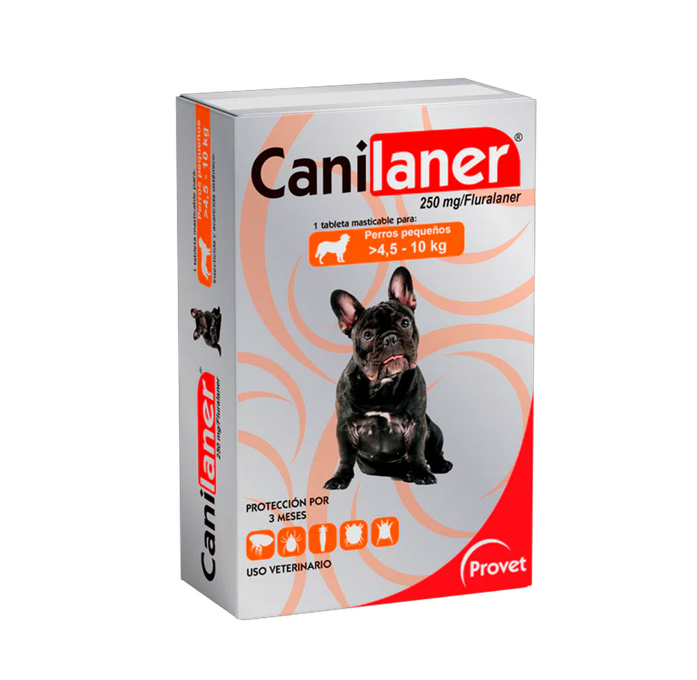CANILANER X 1 TABLETA 250 MG (4.5-10 KG)